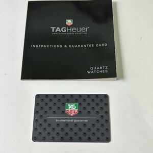 TAG HEUER INSTRUCTION BOOK & GUARANTEE CARD QUARTZ MANUAL BOOKLET